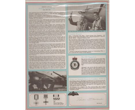 Group Captain Paul Davoud DSO OBE DFC RCAF. Signature on Canadian Combat Pilot's Profile Collection.  Flew first with Bomber 