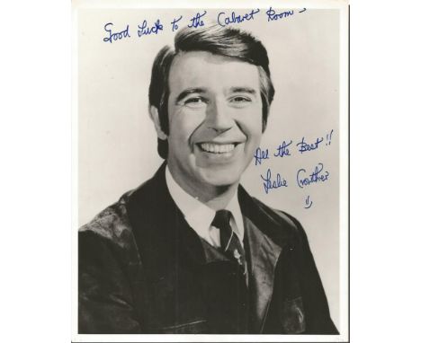 Leslie Crowther signed 10 x 8 b/w inch portrait photo dedicated to the Cabaret Room Good condition. All signed items come wit