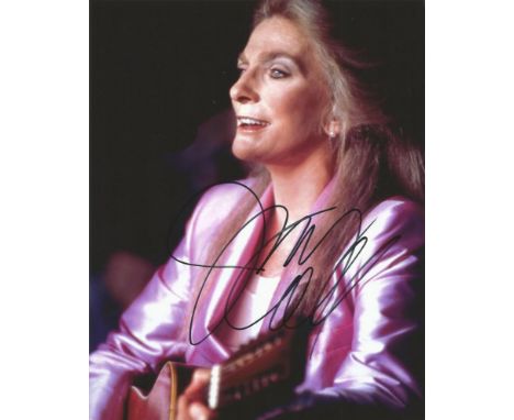 Judy Collins signed 10 x 8 inch colour photo of the Music Star, nice image playing guitar on stage. Collins' debut album A Ma