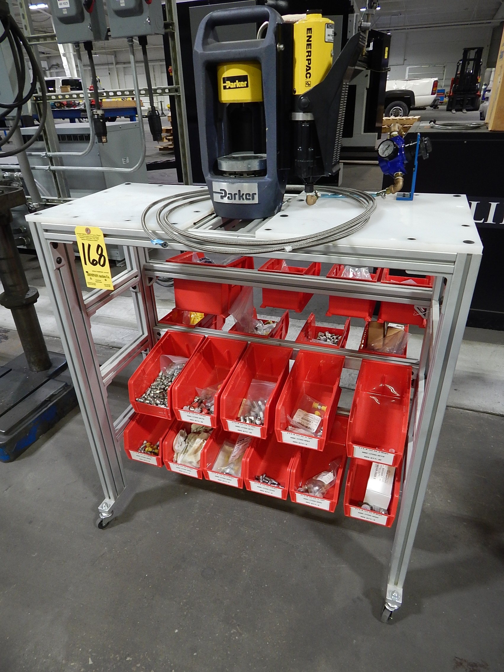 Parker MiniKrimp Hose Crimping Machine, with Enerpac Model 025399 Air