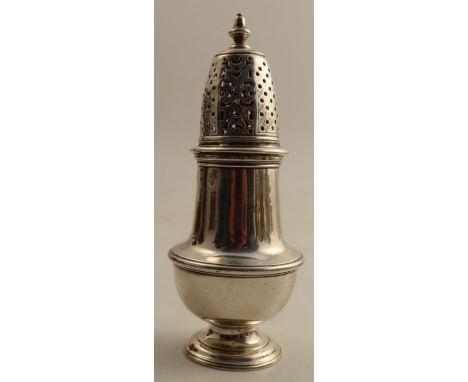 A Georgian Irish silver sugar caster, weight 3oz