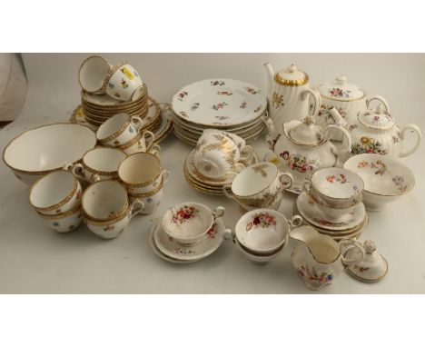 A collection of tea ware, to include a Royal Worcester Roanoak tea pot, Minton etc