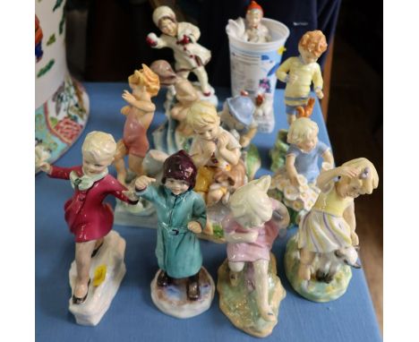 A set of twelve Royal Worcester months of the years figures, modelled by Doughty, November smashed - Apart from November all 