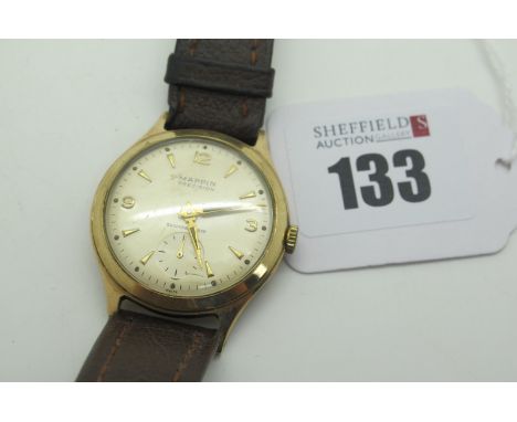 Mappin Precision; A 1960's 9ct Gold Cased Gent's Wristwatch, the signed dial with dagger markers, Arabic numerals and seconds