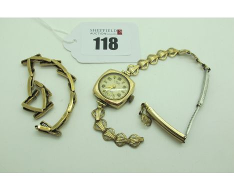 Avia; A Ladies Wristwatch, the signed dial with Arabic numerals and dagger markers and seconds subsidiary dial, within plain 
