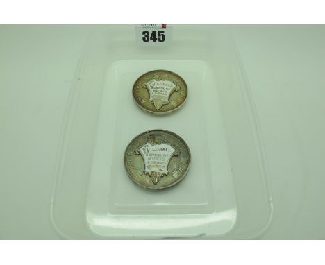 Two Silver and Enamel Guildhall School, of Music and Drama Medals, 1947 and 1959, total weight 80grams. (511056)