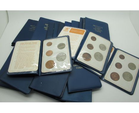 Twenty Five Complete 1971 Britain's First Decimal Coin Sets, (511345).