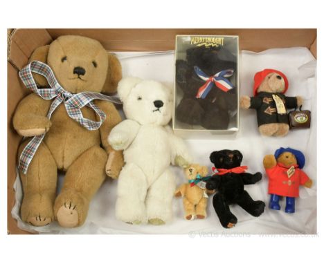 Merrythought and Paddington Bears x seven: includes Merrythought vintage plush and limited edition Hope, black plush bear, is