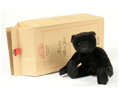 Steiff Black Jack teddy bear, white tag 661396, LE 2004 pieces produced for QVC, black mohair, certificate, Excellent Plus to