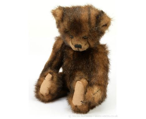 Charlie Bears Maximilian, CB 06120, 2006-2007, LE 1200, light and dark brown mink plush, one of the first 12 Bears 2006, desi