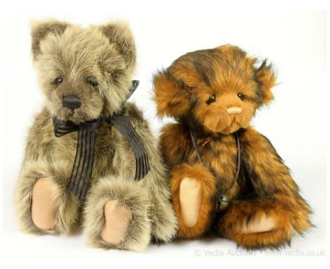 Charlie Bears pair of teddy bears: (1) Nathan, CB 083776, 2008-2009, LE 1200, designed by Isabelle Lee and Charlie, light bro