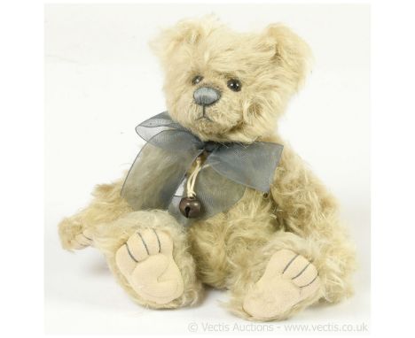 Charlie Bears Digit Isabelle Minimo Collection teddy bear, designed by Isabelle Lee, LE 2000, sage green / grey mohair, with 