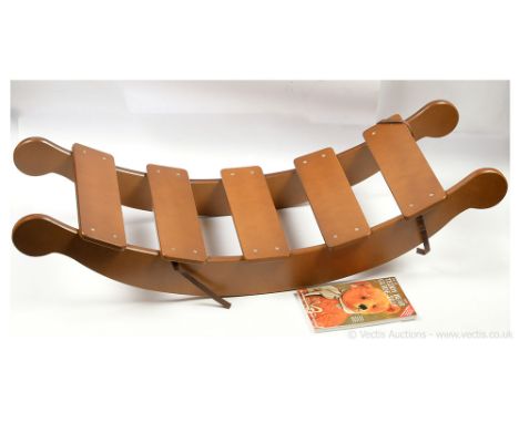 Merrythought replacement dark wood rocker base ONLY, Excellent Plus to Near Mint, within outer trade carton, 39"/99cm x 15.5"