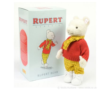 Steiff Classic Rupert the Bear, alpaca teddy bear, white tag 653568, LE 3000, 2007, exclusive to the UK &amp; Ireland, certif