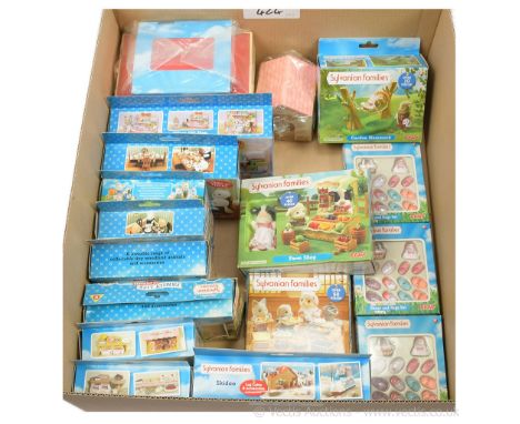 Flair Sylvanian Families Figure and Accessory packs x seventeen, includes Carry Cottage, Village Gift Shop, Dinner Party Set,