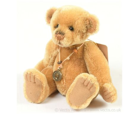 Charlie Bears Scrap Isabelle Collection Minimo teddy bear, designed by Isabelle Lee, 2013, MM 635214C, LE 418/2000, light bro