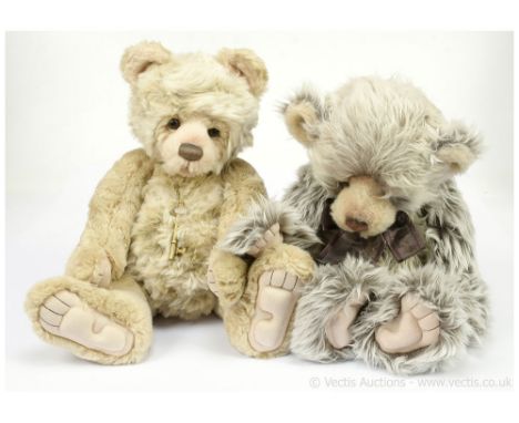 Charlie Bears pair: (1) Charlie Bears Charlie 2012 Year Bear, Hug No 4, CB124921, LE 6000, Plumo bear ("Plumo" means this bea