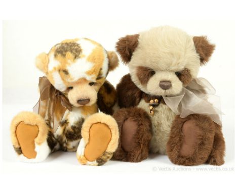 Charlie Bears pair: (1) Leonie teddy bear, QVC exclusive, CB 124915, LE 1600, 2012 - 2013, designed by Isabelle Lee and Charl