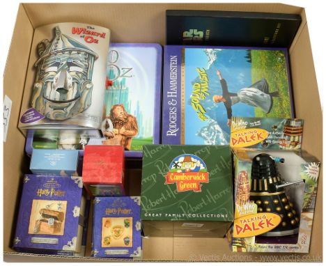 Quantity of TV and Film related collectables x ten: (1) Tormont The Wizard of Oz book and mask set, includes story book, 3 ma