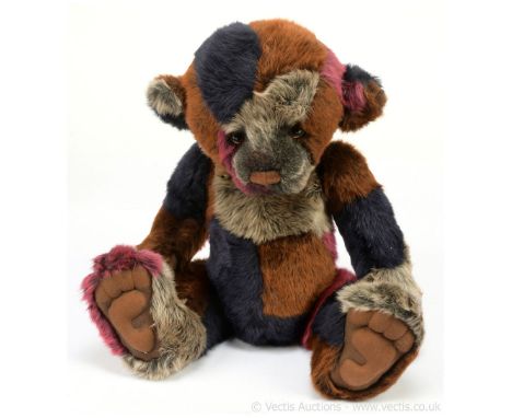 Charlie Bears Oodles teddy bear, CB 131343, LE 2400, 2013 - 2014, designed by Isabelle Lee and Charlie, multicoloured patchwo