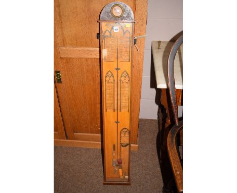 An Admiral Fitzroy barometer in glazed case.