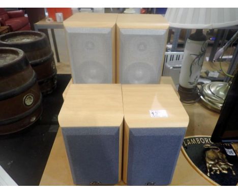 Two pairs of Eltax Millennium speakers and an Eltax Millennium centre speaker, boxed. Not available for in-house P&amp;P 