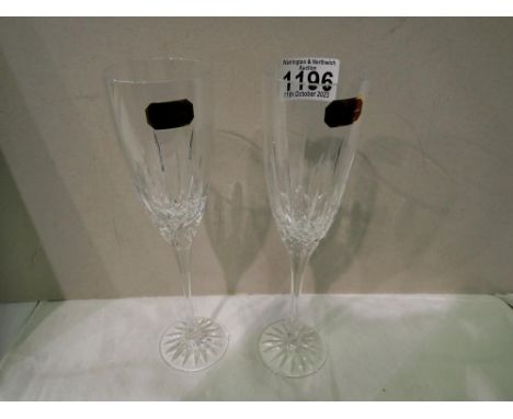 Pair of Royal Doulton International Crystal champagne flutes, boxed. UK P&amp;P Group 2 (£20+VAT for the first lot and £4+VAT