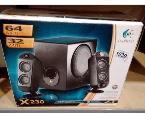 Logitech X-230 subwoofer. UK P&amp;P Group 3 (£30+VAT for the first lot and £8+VAT for subsequent lots) 