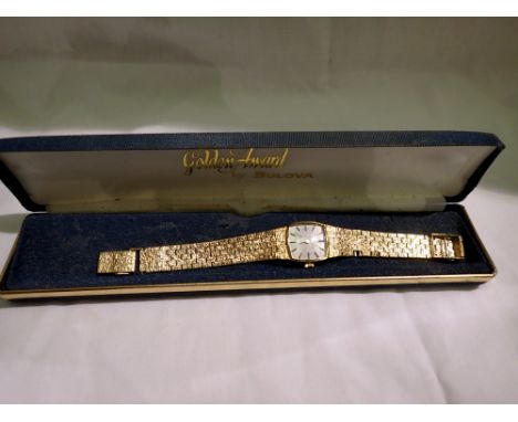 BULOVA: ladies quartz wrist watch, requires battery. UK P&amp;P Group 1 (£16+VAT for the first lot and £2+VAT for subsequent 
