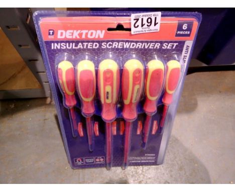 New unused six piece insulated screwdriver set. UK P&amp;P Group 1 (£16+VAT for the first lot and £2+VAT for subsequent lots)