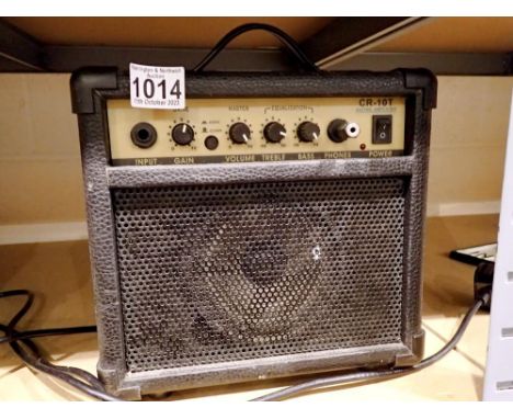 CR-10 T Guitar amplifier. All electrical items in this lot have been PAT tested for safety and have passed. This does not con