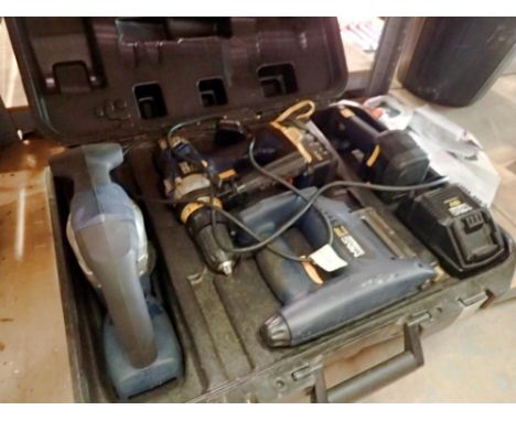 MacAllister Four Tool toolbox, drill, saw etc. All electrical items in this lot have been PAT tested for safety and have pass