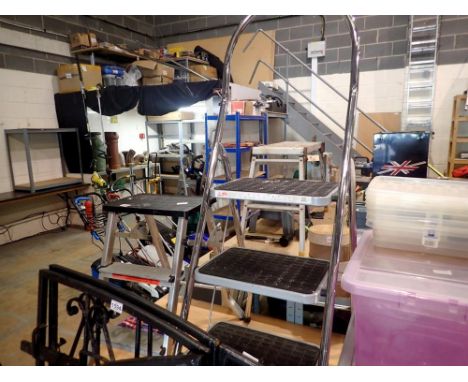 Two step, step ladder and a three step, step ladder (2). Not available for in-house P&amp;P. 