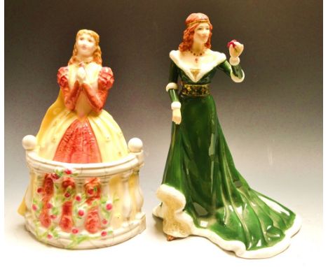 A Royal Worcester limited edition figure The Rose of Camelot no. 311/7500, another Juliet (2)