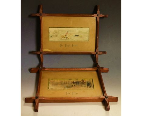 A pair of Stevenograph, Hare Coursing, possibly the Waterloo Cup, The Ship and The First Point