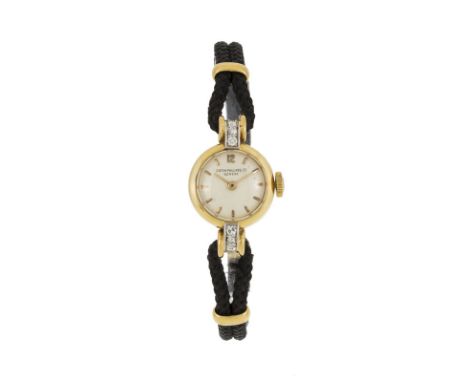Patek Philippe &Co, montre en or 750 sertie de diamants, Signée Patek Philippe &Co, n°mouvement 865159, n°boîte 618578, année