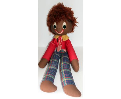 Vintage 1970's Doll, Wearing Red Waistcoat, Approximately 30 Inches Tall 