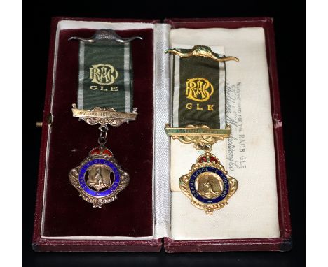 Masonic Interest, Silver Enamel Buffalo Jewel In Fitted Box, Victory Lodge No.2480, Together With Base Metal Jewel 