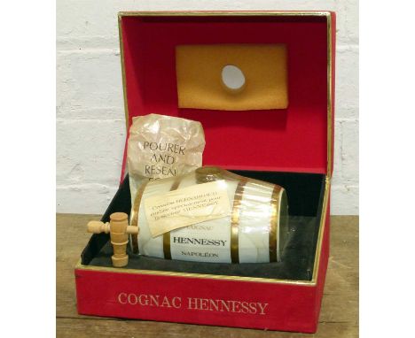 1 Limoges Porcelain ’Barrel’ (68cl.) Cognac Hennessy “Napoleon” (Creation Bernardaud Specialement pour la Societe Hennessy) w