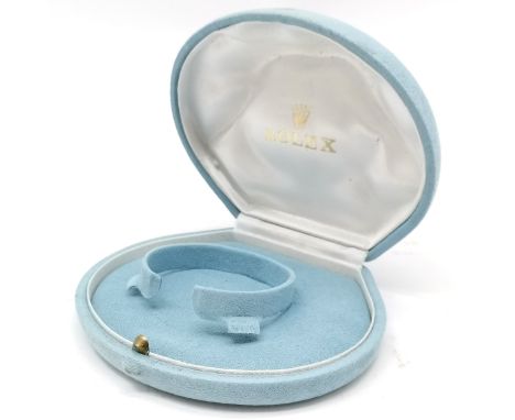 Rolex vintage pale blue Oyster ladies watch box - 11cm across Ref 22001 with no obvious damage 