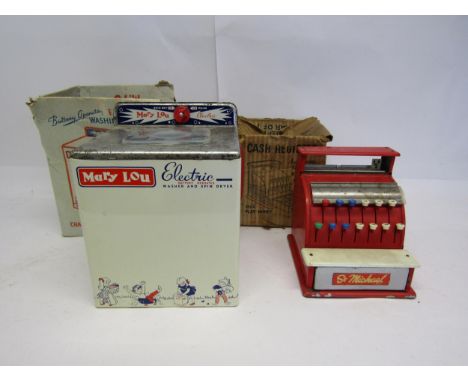 A boxed Chad Valley battery operated Mary Lou Electric Washing Machine and a St Michael Cash Register (2, boxes a/f) 