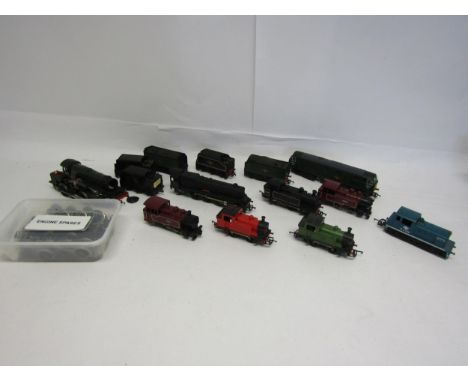 Assorted loose playworn 00 gauge locomotives, tenders and spares including Triang and Lima 