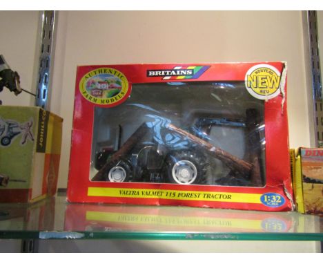A boxed Britains 1:32 scale diecast Valtra Valmet 115 Forest Tractor (box torn) 