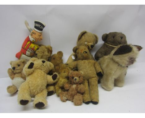 A collection of mid 20th Century and later teddy bears and soft toys including Chad Valley, Force Wheat Flakes Sunny Jim etc 