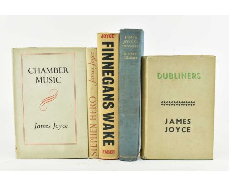 Joyce, James. A collection of five early impressions in dust wrappers. The lot comprising 1948 Stephen Hero publ. Jonathan Ca