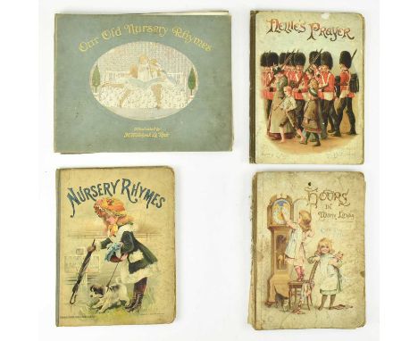 Four late 19th century c1890 Victorian children's nursery rhyme books. The lot comprising Nursery Rhymes publ. George Routled
