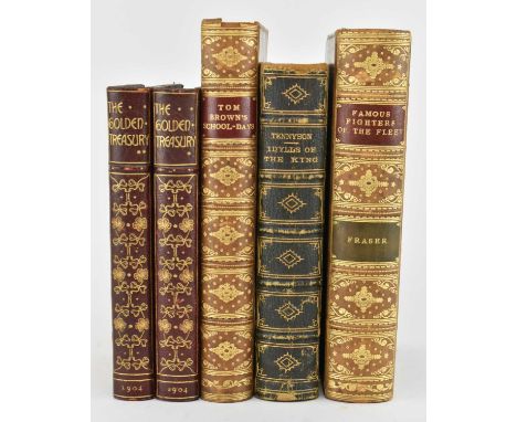 Fine bindings. Four early 20th century works, comprising 1904 The Golden Treasury by Francis T. Palgrave first &amp; second s
