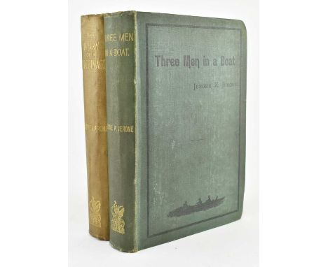 Jerome, Jerome K. 1889 Three Men in a Boat (To say nothing of the Dog) &amp; Diary of a Pilgrimage (and Six Essays). First ed