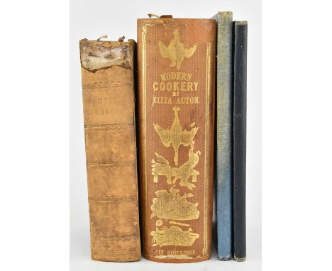 Cookery &amp; confectionery. Four 19th century Victorian cookbooks. The lot comprising 1832 A New System of Domestic Cookery 