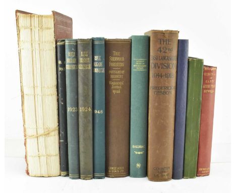 Military &amp; First World War interest. A collection of eleven regimental histories &amp; records. The lot comprising 1919 T